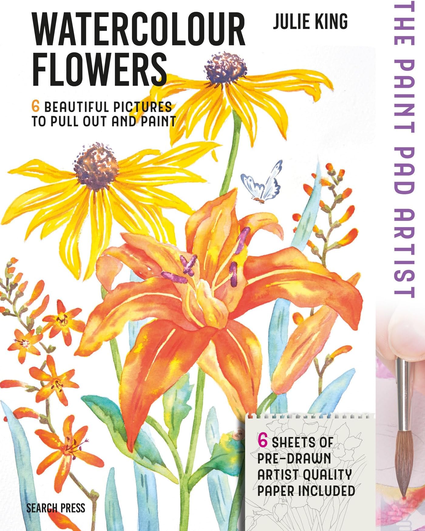 The Paint Pad Artist: Watercolour Flowers: 6 beautiful pictures to pull out and paint