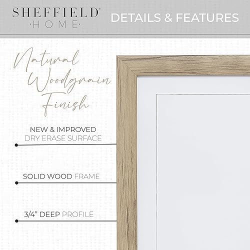Miniatura 5 de Sheffield Home Juego de dos pizarras de borrado en seco para planificador familiar de 20 x 24 pulgadas con tabla de tareas, lista de compras,