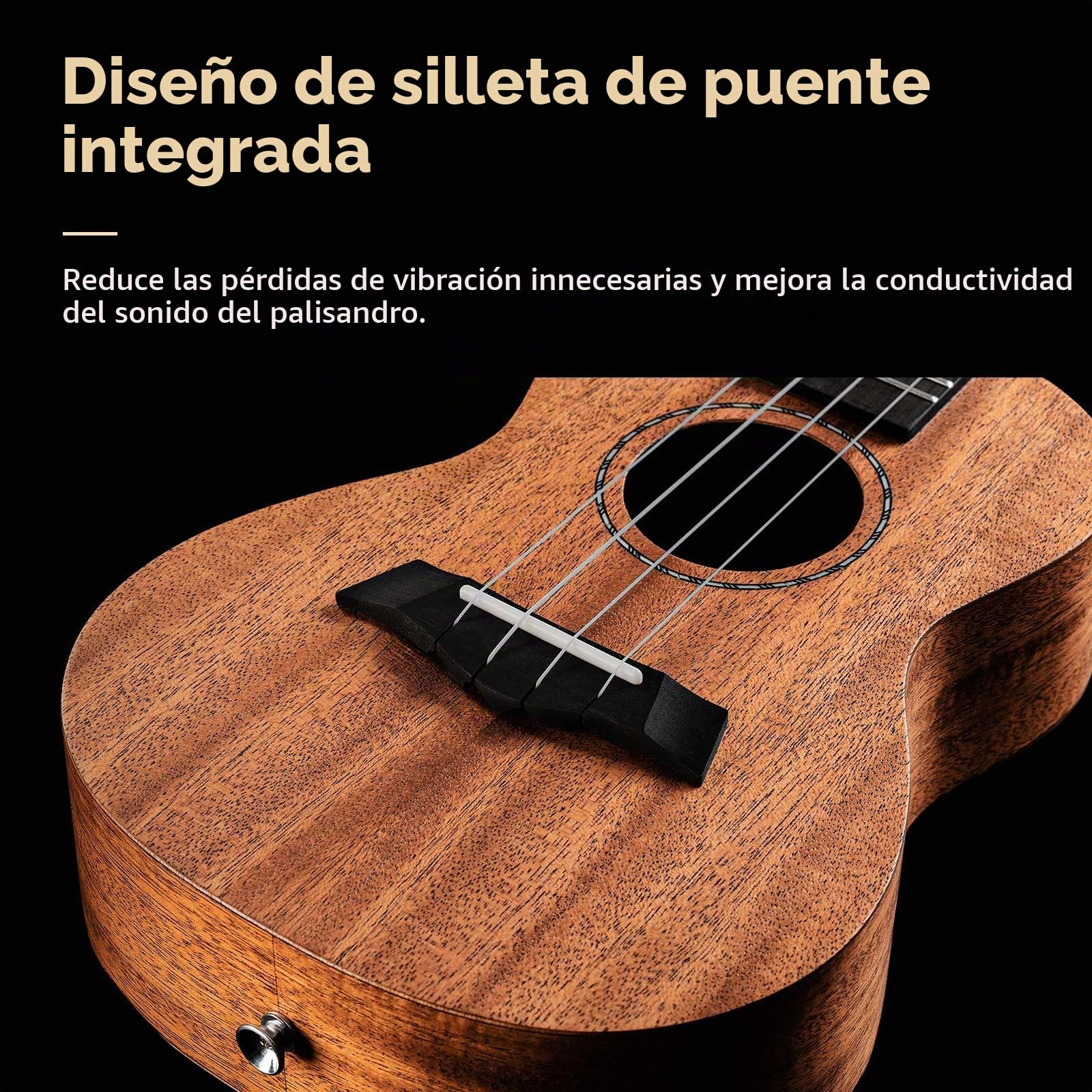 TERENCE Ukelele soprano de 23 pulgadas de caoba para profesionales principiantes adultos ukelele kit con afinador, cejilla, bolsa de almacenamiento, correa, púas, cuerda de nailon y paño