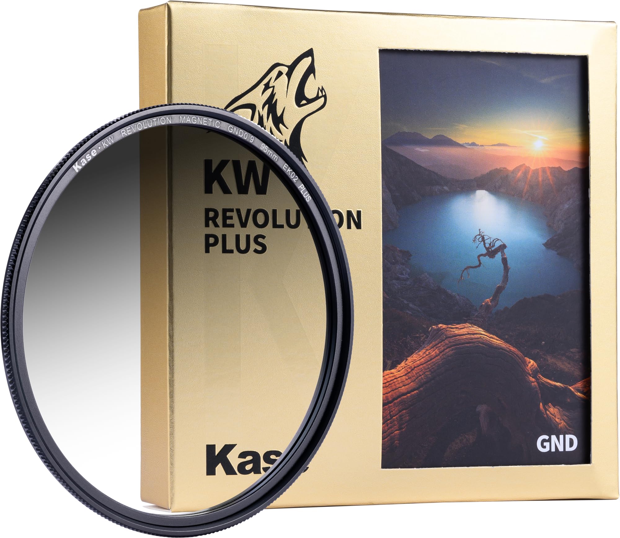 Kase KW Revolution Plus Odporny na wstrząsy filtr magnetyczny GND0.9 ND8 3 stopki Neutralna gęstość Szkło optyczne o niskim odbiciu (95 mm)