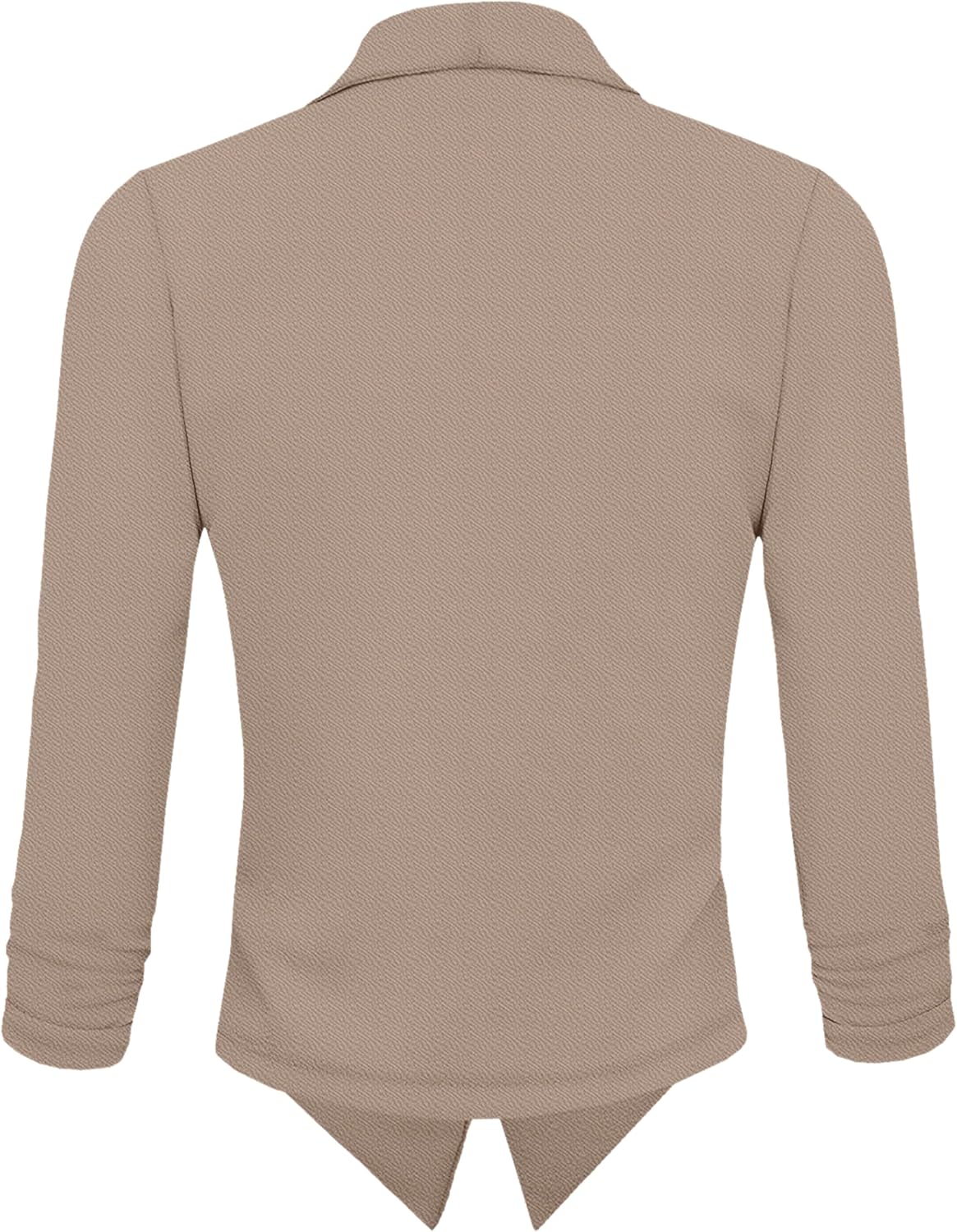 Hybrid & Company Lightweight Open Front Cardigan Classic Ruched Sleeve Work Office Blazer Suit Jackets - Image 4