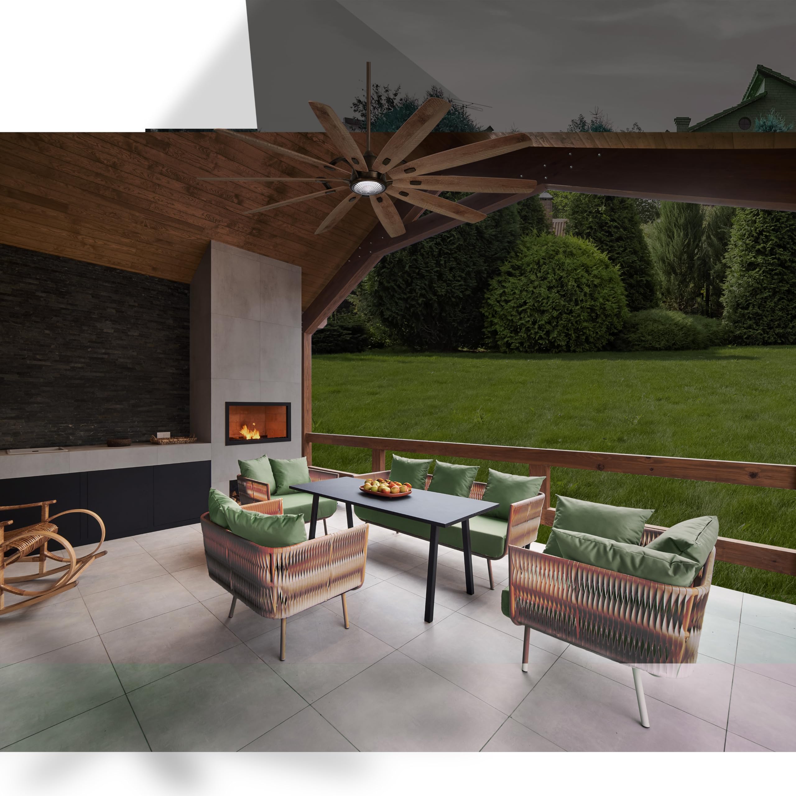 Minka Aire F865L-HBZ Barn H2O 84