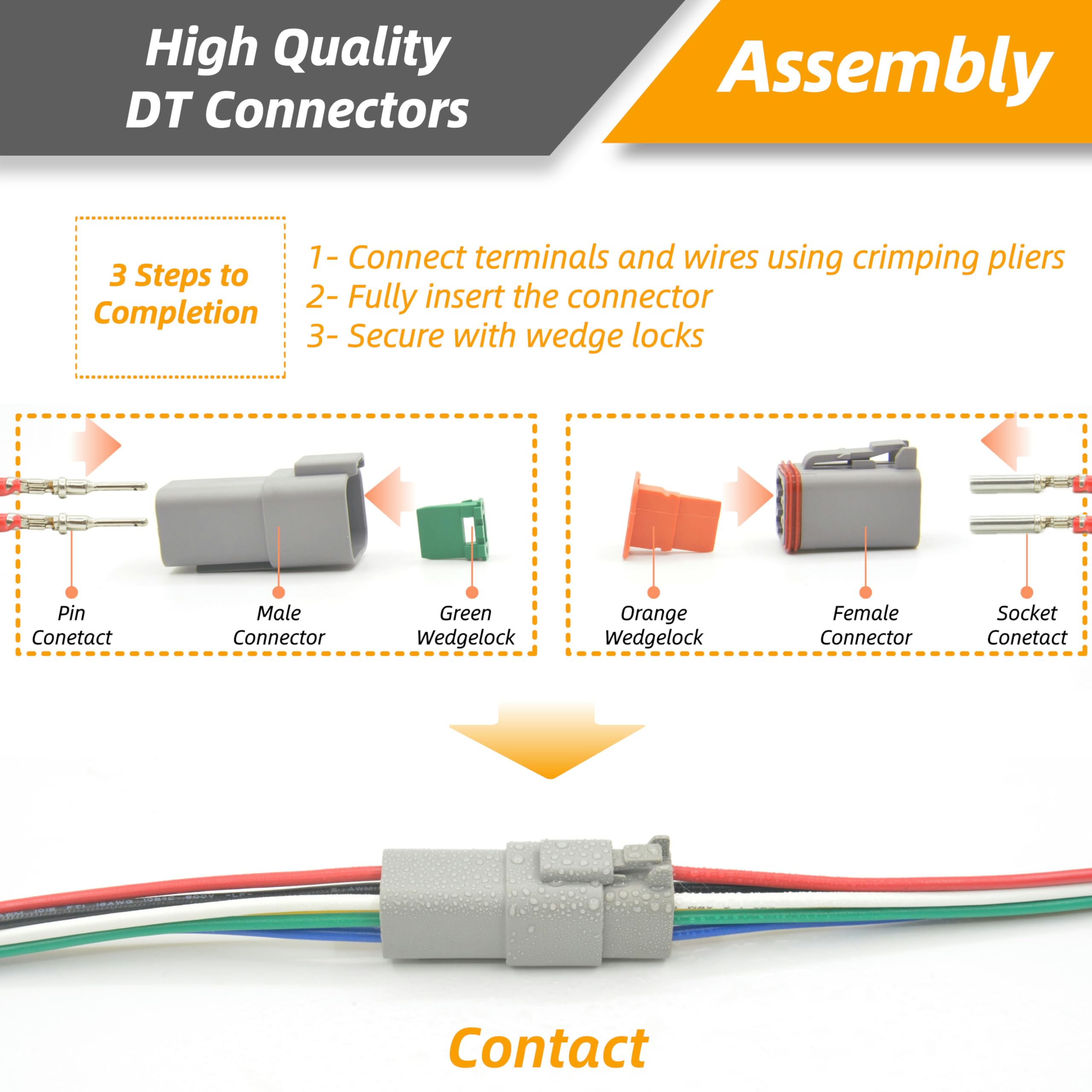Amazon.com: 215 PCS Deutsch Connector Kit, DT 2 3 4 6 8 12 Pin