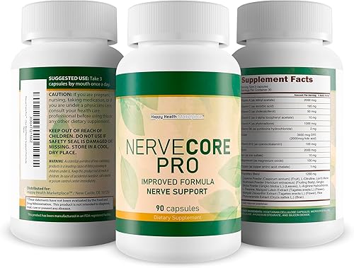 Miniatura 4 de Nerve Core Pro - Nuestro mejor suplemento de reparación de nervios de melena de león con vitamina B12 - Suplemento de reparación de daños del