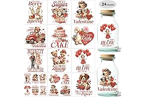 Adhesive Valentine Rub Transfers for Lovey-Dovey DIY Delights