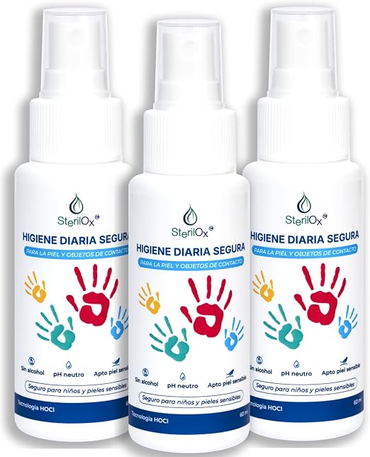 Sterilox Spray Désinfectant Mains Sterilox HOCl Sans Alcool (Lot de 3)