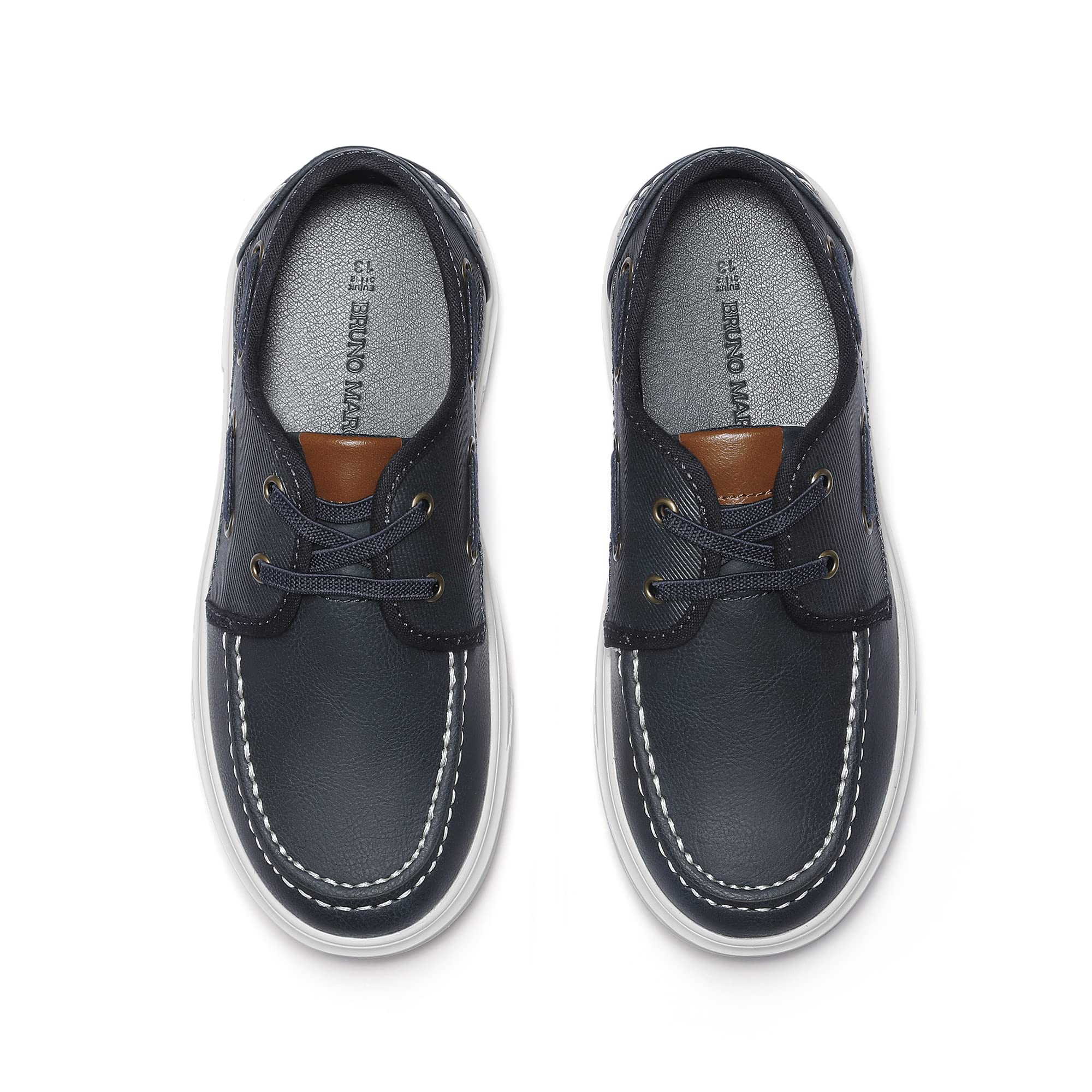 Bruno Marc Boy's Boat Shoes Slip on Loafers Dress Casual Buty szkolne, NIEBIESKI, 28 EU