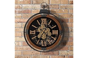 Driini Rustic Farmhouse Gear Clock