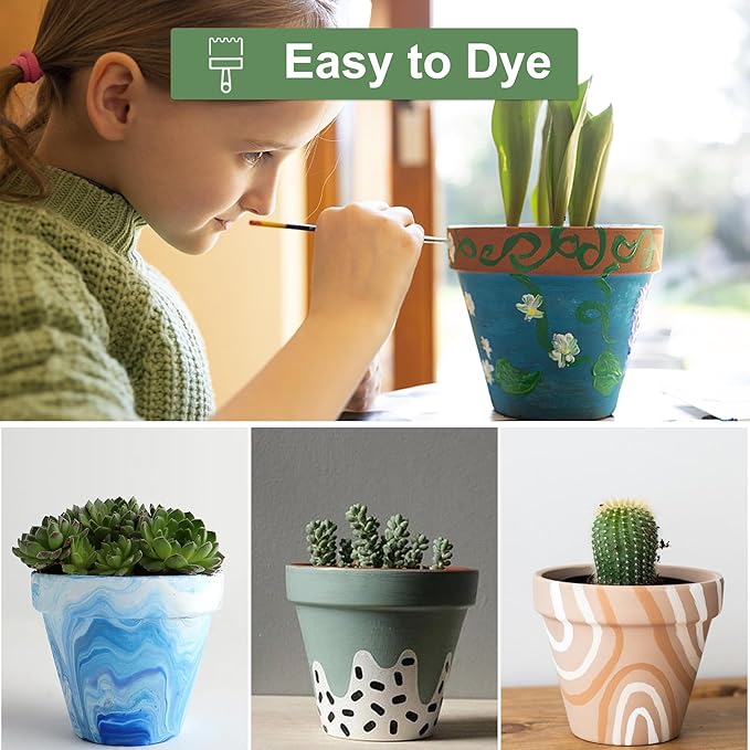 The saucers that come with these flower pots help to catch excess water, preventing it from leaking onto your floors or furniture. The drainage holes also allow for proper air circulation and drainage, helping to prevent root rot and overwatering.