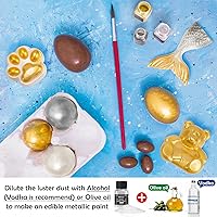 Vista 7 de NiHome Polvo brillante comestible de grado alimenticio con purpurina para decoración de alimentos, polvo metálico para bebidas, vino, bebidas