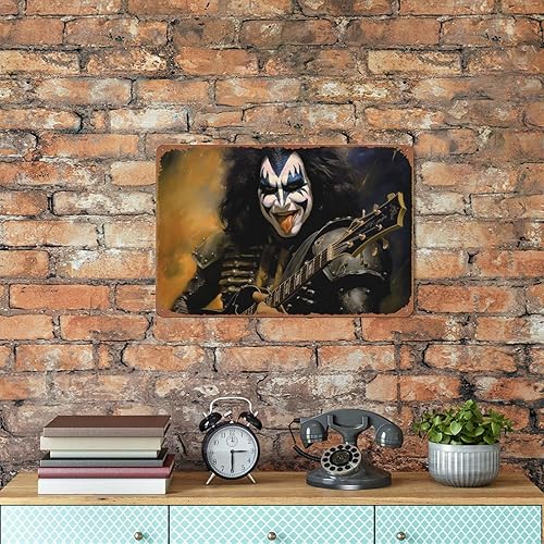 Miniatura 6 de Póster de Gene Simmons of Kiss, letrero de hojalata para cafetería, bar, hogar, decoración de pared, retro, de metal, 8 x 12 pulgadas