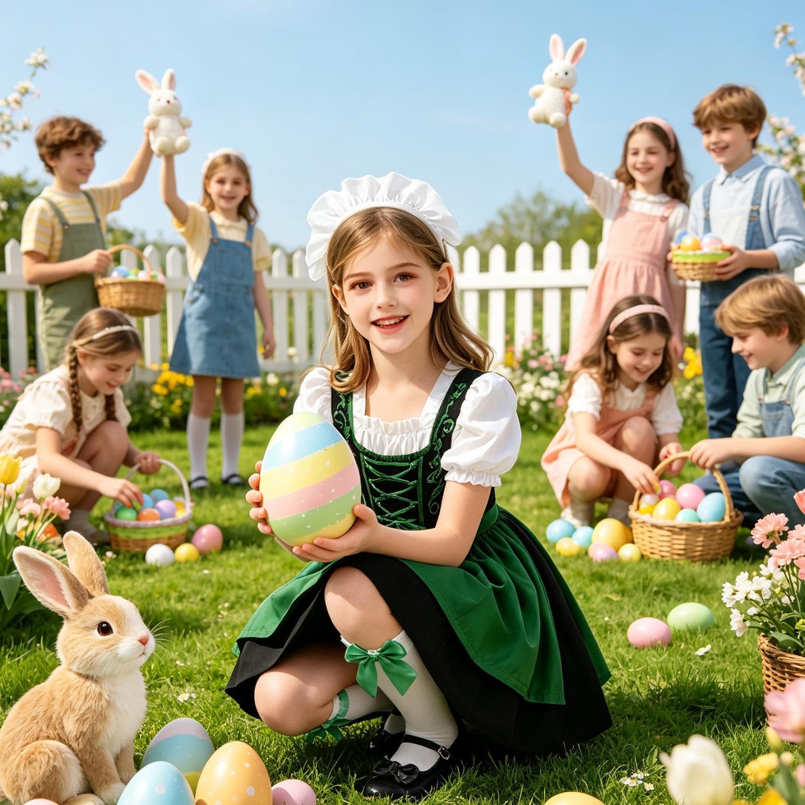 Oktoberfest Kleid mit Schürze Deutsches Oktoberfest Mittellange Outfits