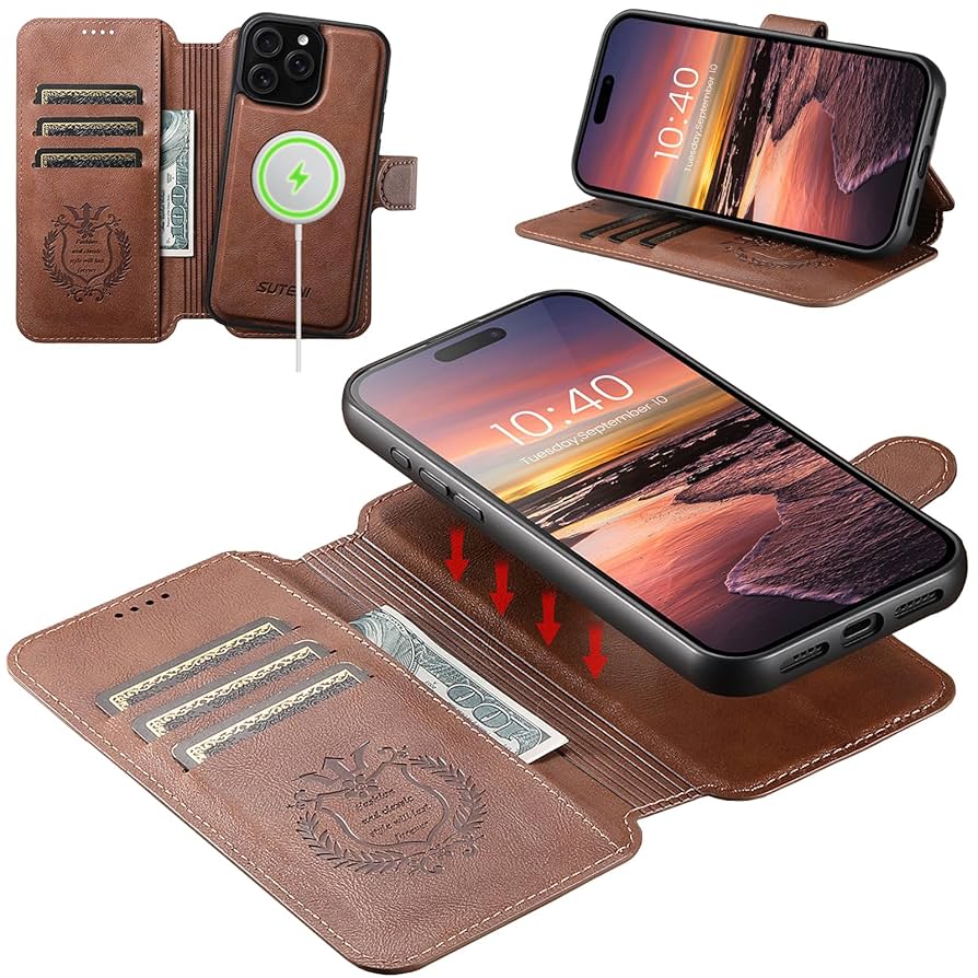 iPhone 14proMAX ケース 手帳型 スタンド機能 ライトブラウン iPhone 14proMAX ケース 手帳型 スタンド機能 ライトブラウン