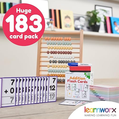 Miniatura 2 de Tarjetas didácticas de adición de 1er grado 183 tarjetas de matemáticas para niños de 4 a 8 años 1er 2do y 3er grado Tarjetas flash matemáticas