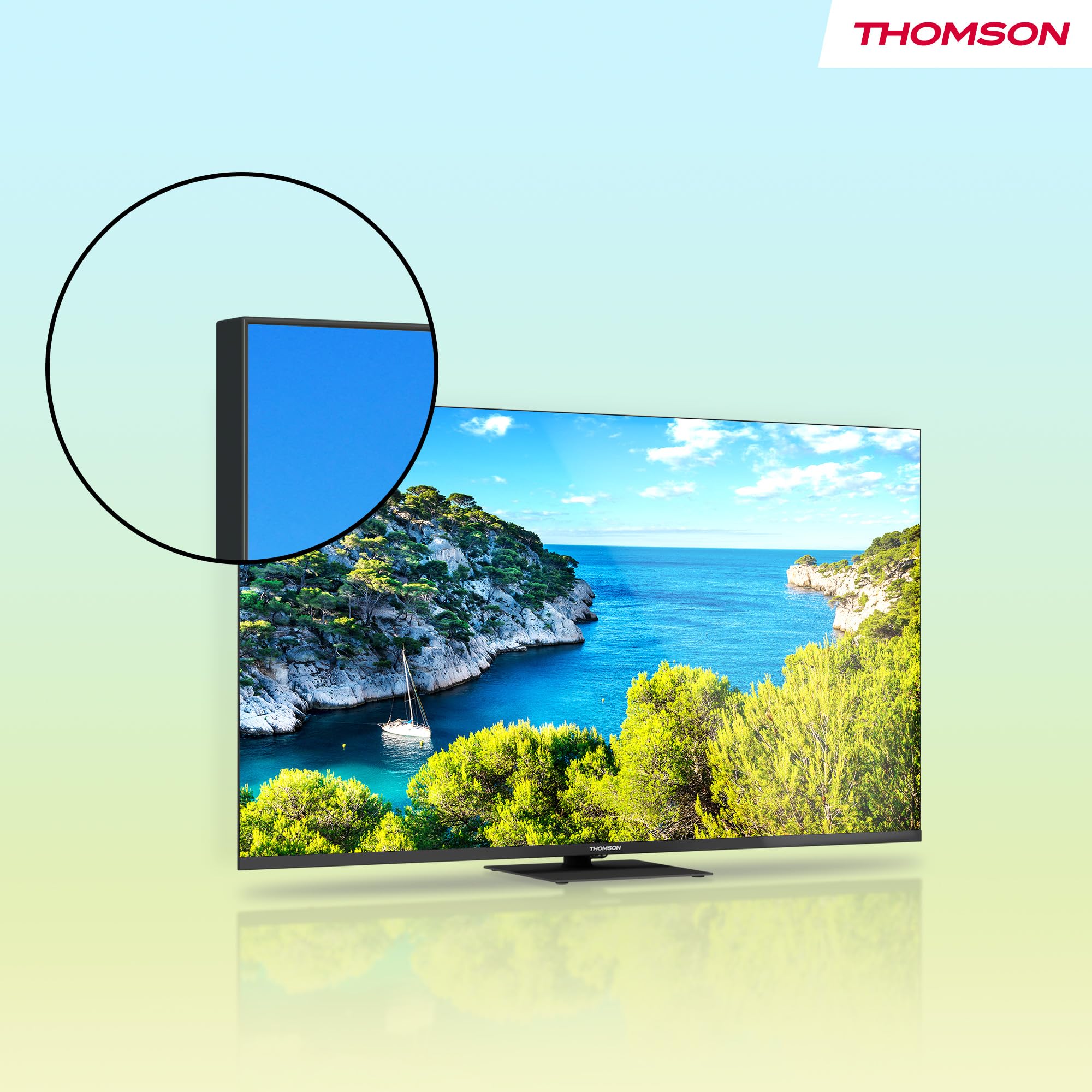 Thomson 75 Pollici (190cm) 4K Ultra HD Smart Google TV, Wi-Fi,Dolby Audio, HDR10, Bluetooth 5.1, Triple-Tuner (Cavo/Satellite/Antenna), HDMI, CI+, A+ Pannello - 75UG5C14