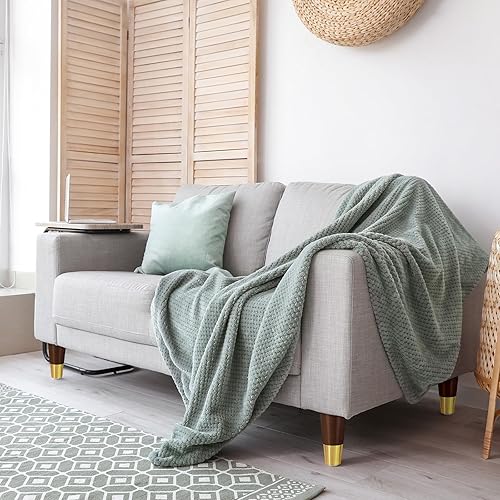 Miniatura 5 de TURSTIN 8 patas de madera para muebles con tapas doradas, patas de sofá de 4 pulgadas, patas de repuesto redondas de madera maciza, patas de sofá