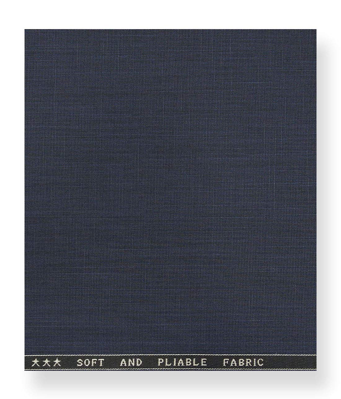 Men's Self Structured Poly Viscose Unstitched Fabric for Trouser, Blazer or Suit (Dark Blue, 1.25 m)