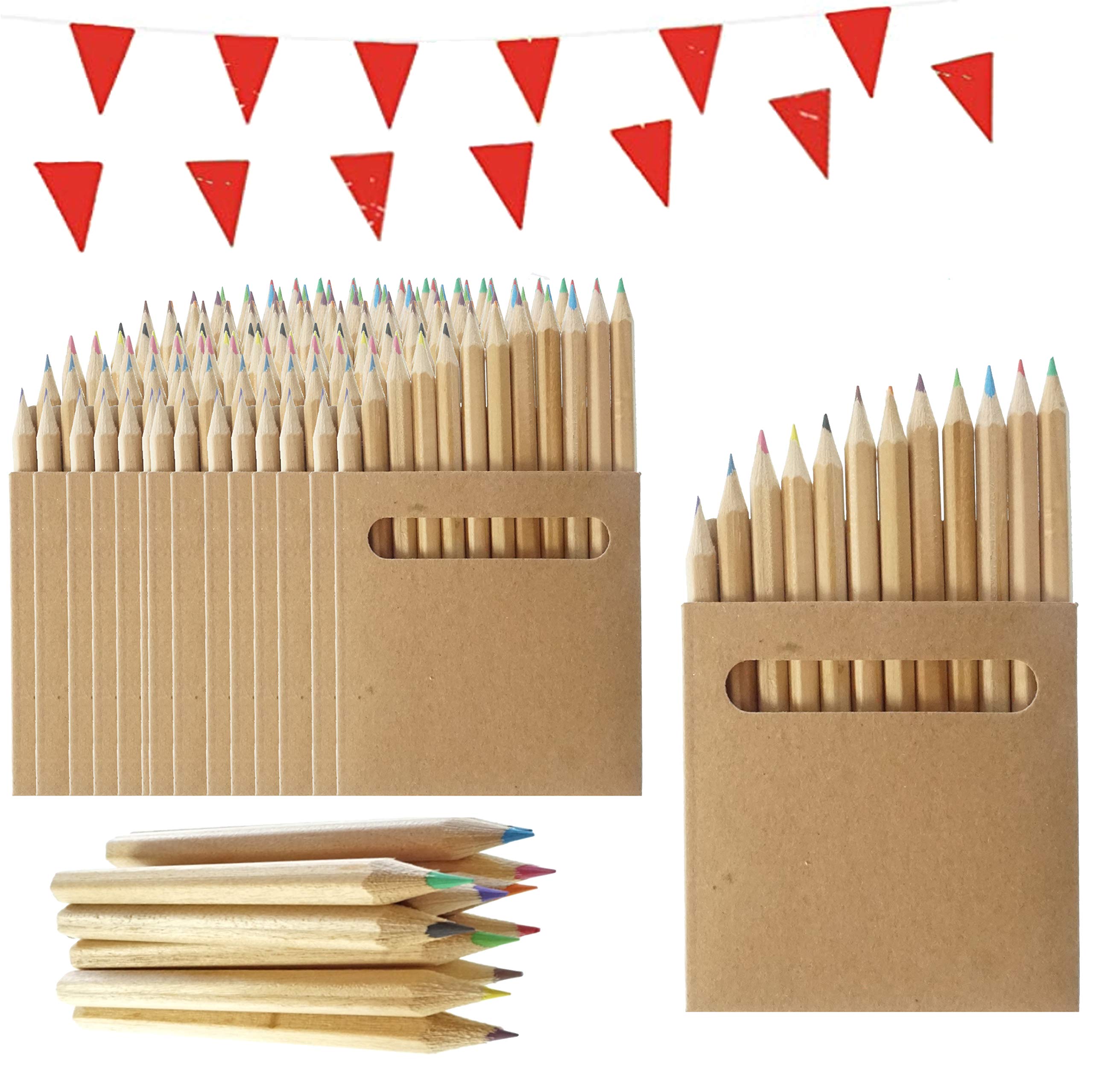 Buy 50 Packs of Colouring Pencils for Kids Partituki. Each with 12 Mini