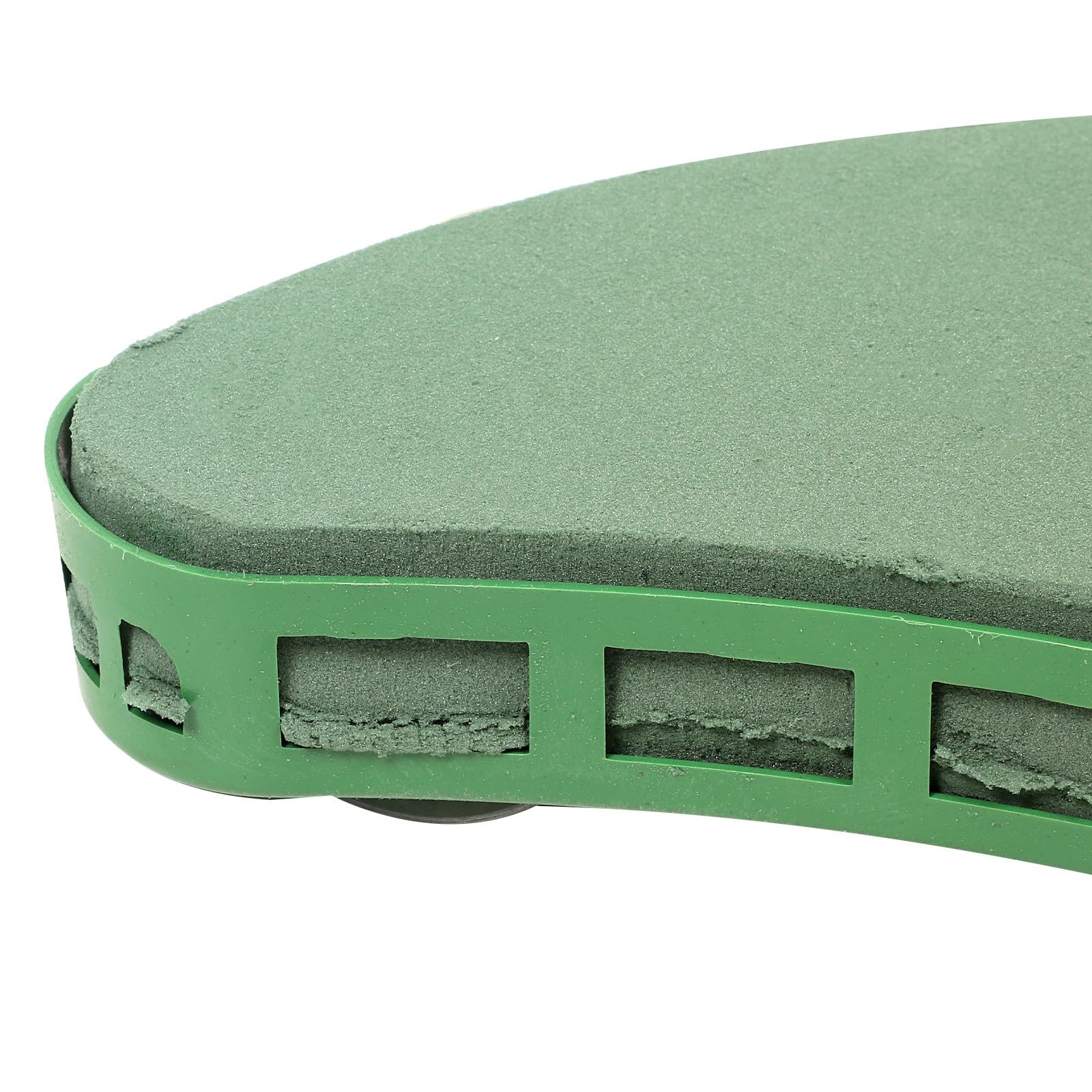 NUOBESTY 2 Paia Base per Composizioni Floreali a Mezzaluna in Schiuma e Pp Verde con Ventosa, Supporta Fiori Freschi e Bouquet Artificiali, Stabile per Decorazioni Nuziali e Centrotavola