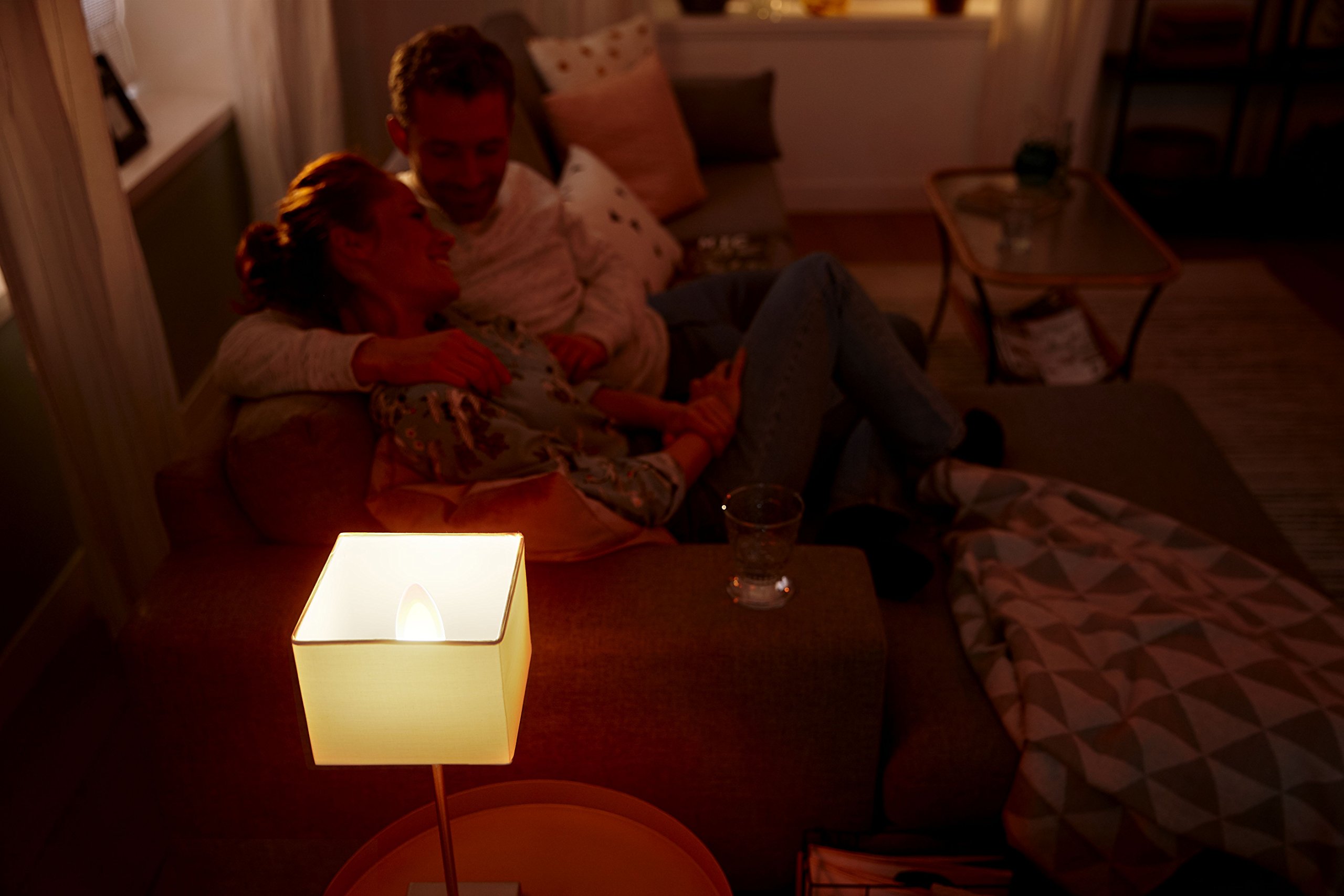 Philips Hue White Ambiance Lampadina LED Smart, Dimmerabile, Tutte le Sfumature della Luce Bianca, Compatibile con Alexa e Google Home E14, 6 W, 2 Unità
