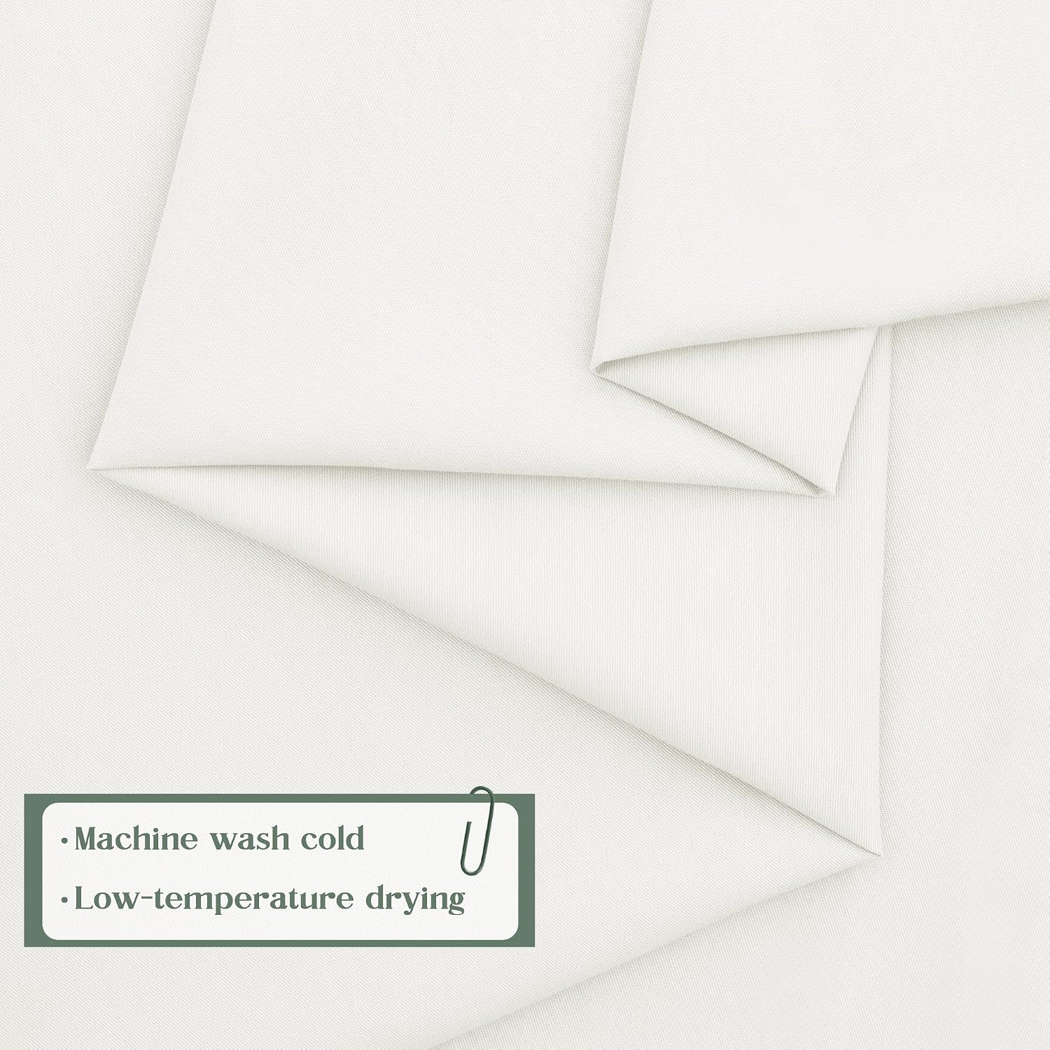 KKJIAF 10 Yard White Cotton Fabric 61 Inch Wide, Soft & Breathable Cotton Broadcloth Fabric for Sewing Clothes, Apparel, Costume, Craft