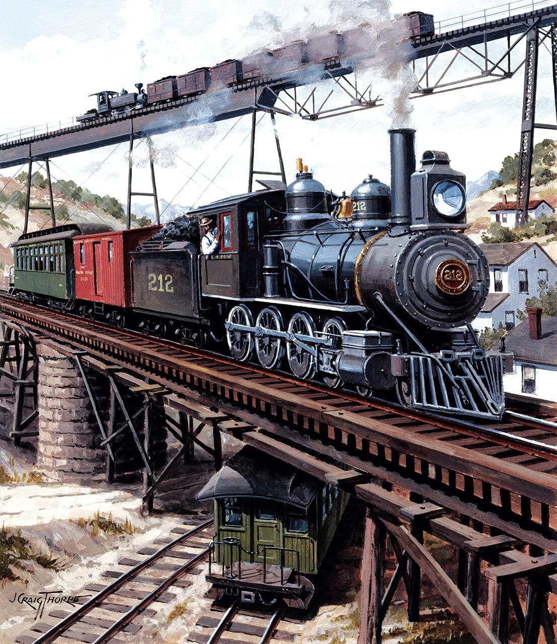Locomotive GXB 14919 550 pc Jigsaw Puzzle by SUNSOUT INC