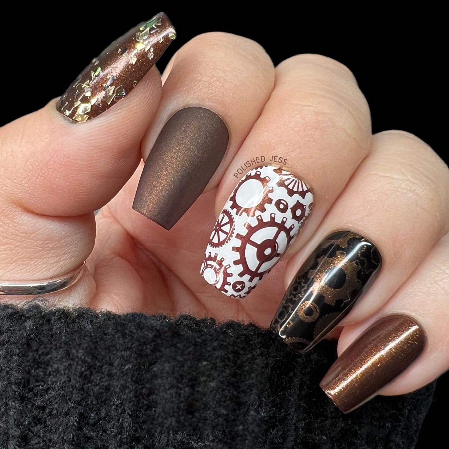 Maniology Woodland Whispers Stamping Polish Collection (Gaslamp (B480), Clockwork (B481), Kraken (B482))