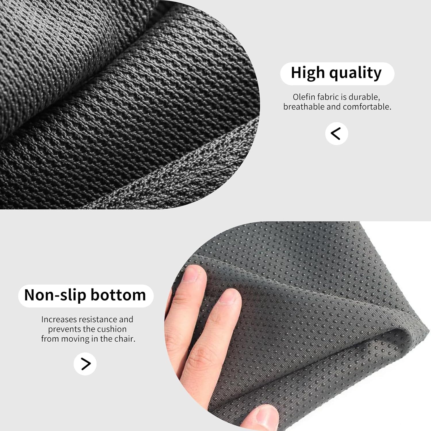 Outdoor Curved Cushion Covers Olefin,Waterproof Half Moon Patio Furniture Sofa Cushions Cover with Non-Slip Bottom,Cover ONLY (Dark Grey, 77 * 40 * 28 * 5.3in)