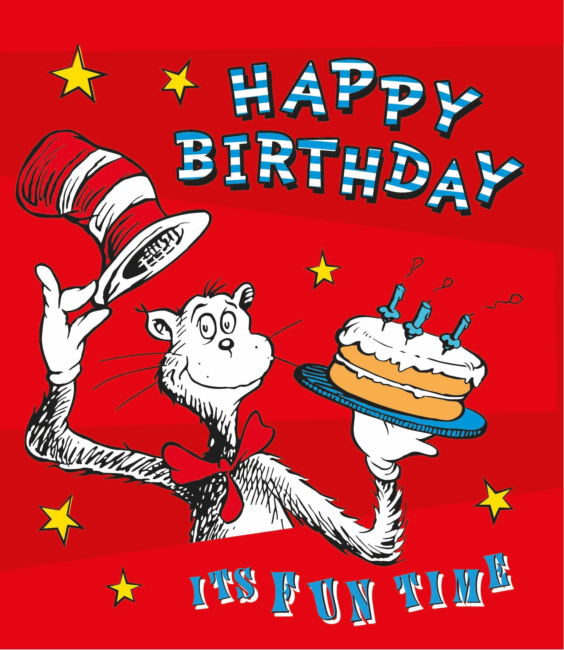DR SEUSS Birthday Card Cat In the Hat Birthday Card