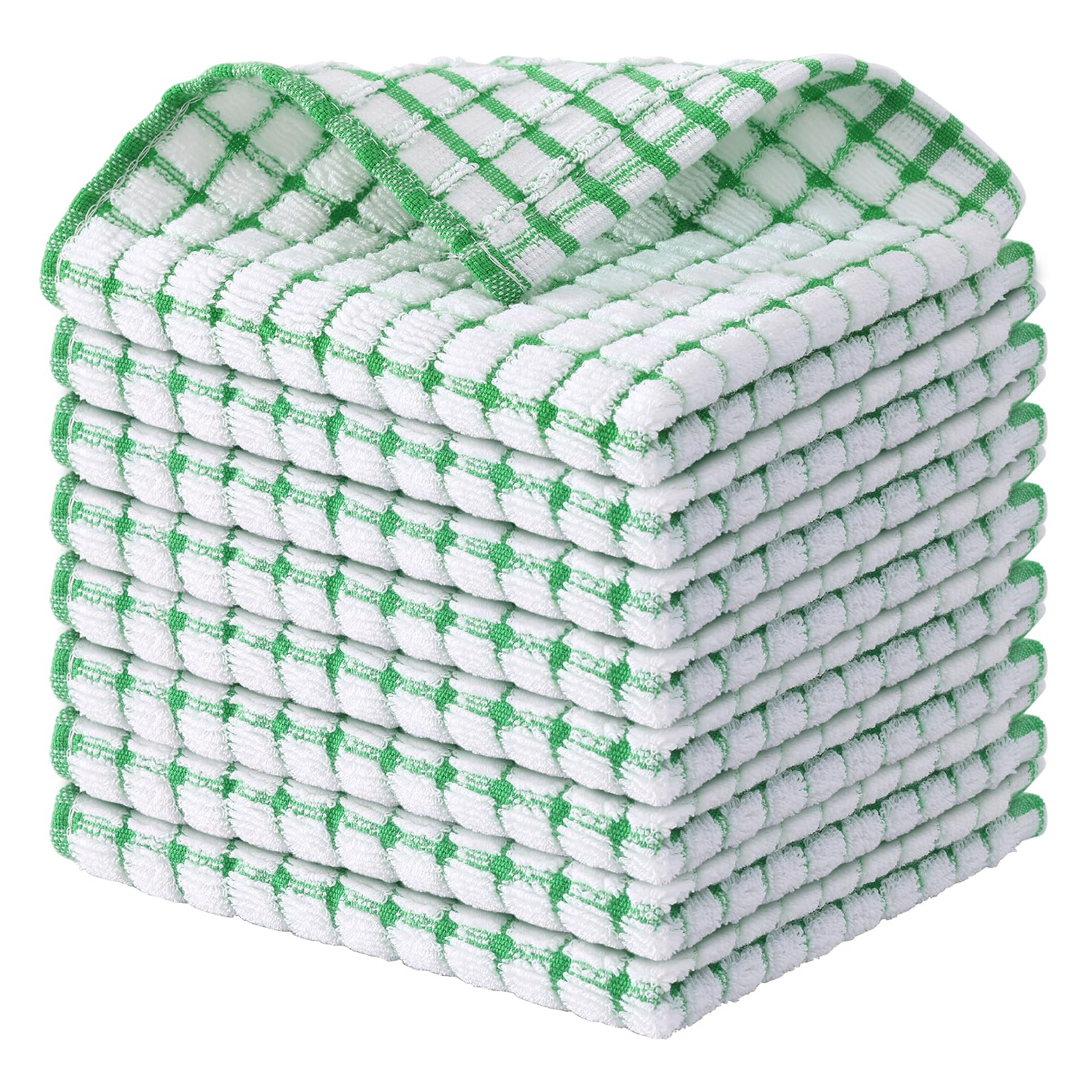 Amazon.com: Kitinjoy Cotton 8 Pack Terry Kitchen Dish Cloths, 12 x 12 ...