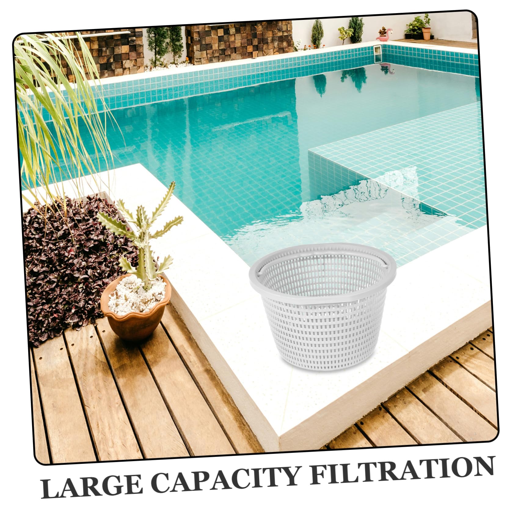 2piezas Filtro De para Piscina Cesta De Skimmer Compatible Gran Capacidad Reutilizable y De Limpiar para Mantener Piscina Limpia y Ordenada