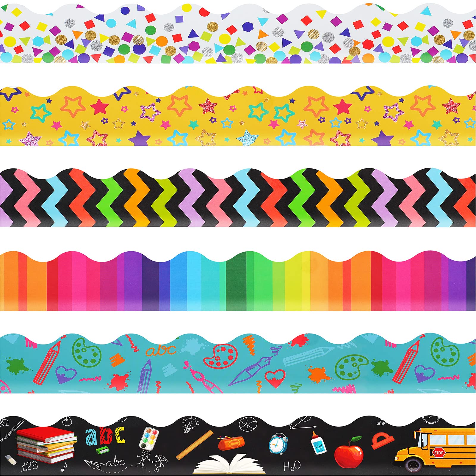 Buy 84 Pieces 83 Feet Classroom Bulletin Board Borders Scalloped 