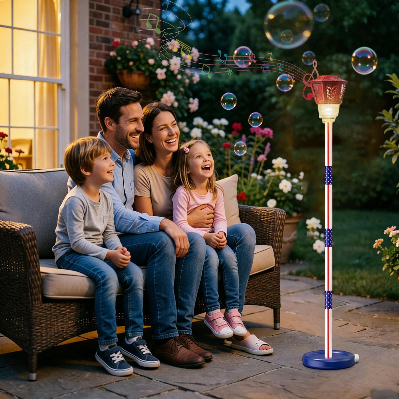 Torre delle Bolle Giocattolo In Piedi Regolabile Ricaricabile USB Con Luce | Giocattoli Da Esterno Per Bambini Adatta A Feste, Spiaggia, Piscina, Matrimoni, Riunioni Familiari,
