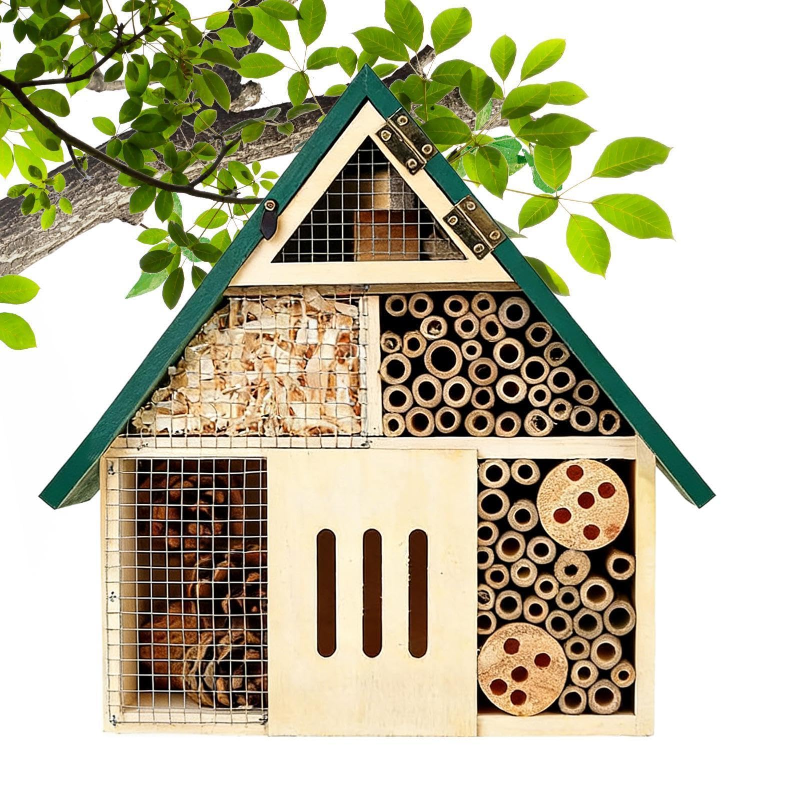 Case Per Da Giardino Habitat In Legno Degli Impollinatori | Casa Impollinatori da Esterno e Hotel per Recinzione Albero Frutteto Balcone Terrazzo Cortile