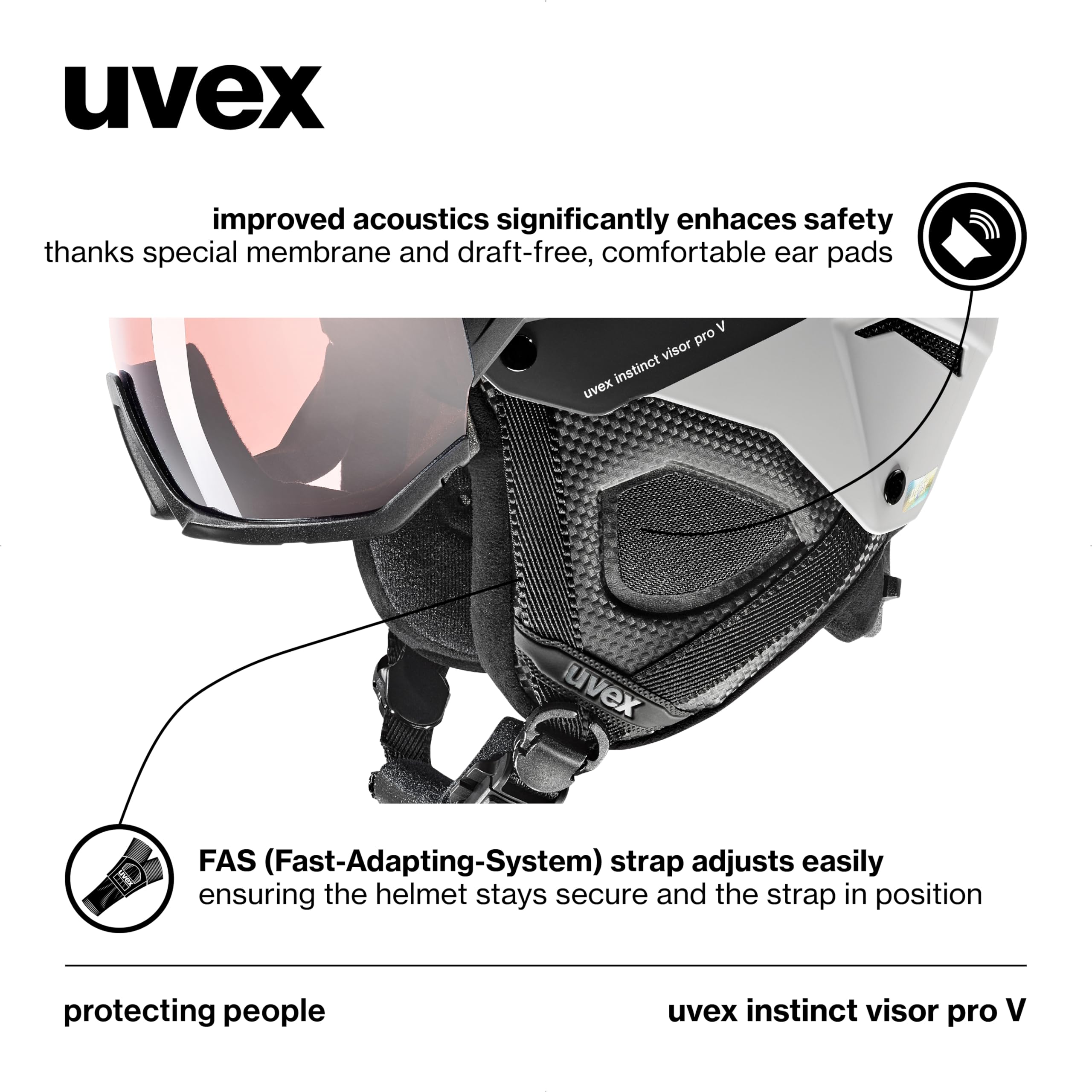 UVEX INSTINCT VISOR PRO V GREY M 59-61