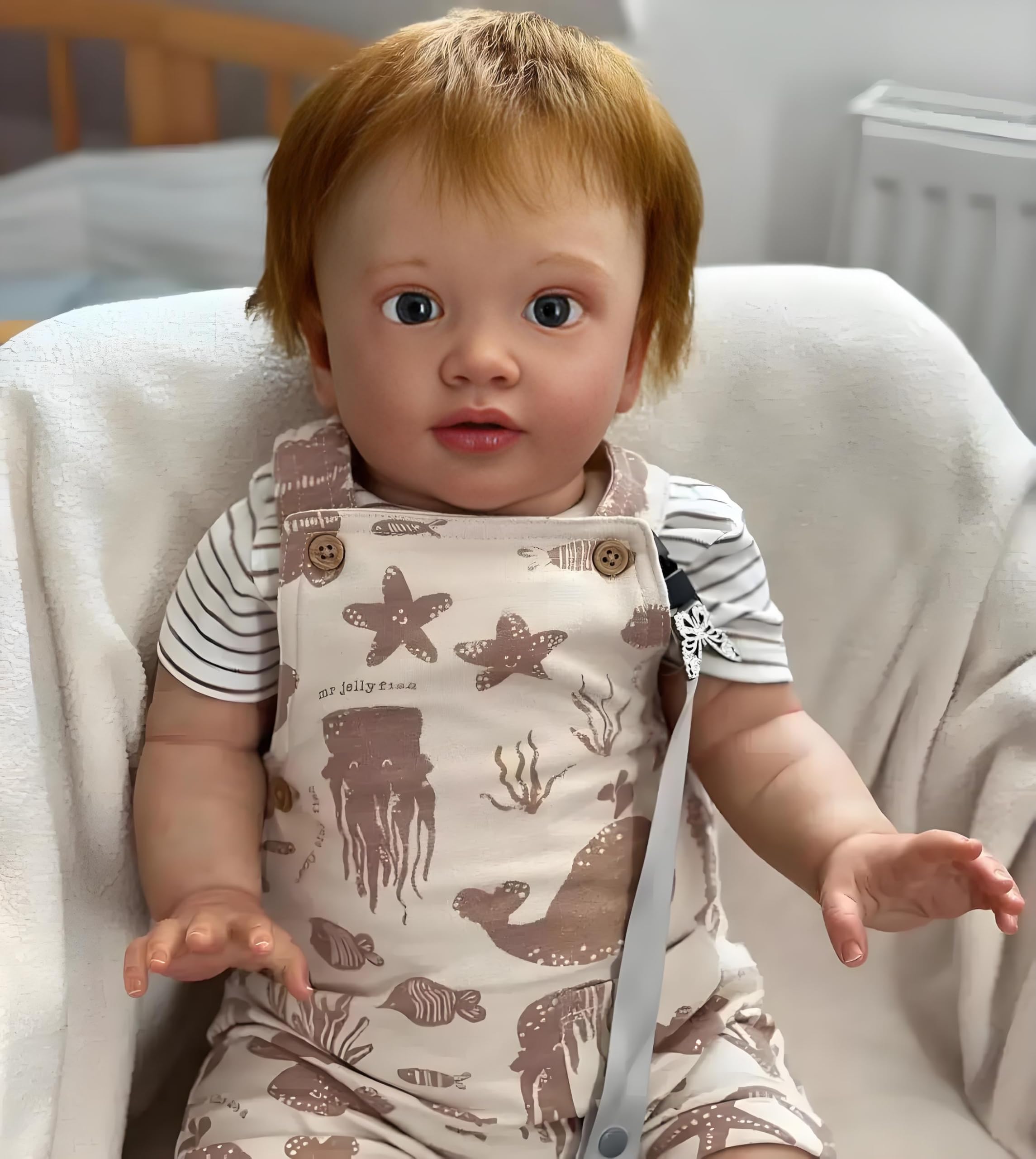 RXDOLL Big Size Realistic Reborn Baby Dolls Pippa 26 Inch Lifelike Reborn Toddler Dolls Boy Soft Cloth Body Weighted Baby Dolls that Look Real with Blue Eyes for Kids Gifts โ image 1