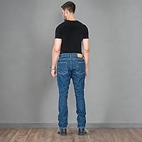 Vista 9 de WICKED STOCK Pantalones de motociclismo para hombre con protección CE LEVEL2 - Azul oscuro