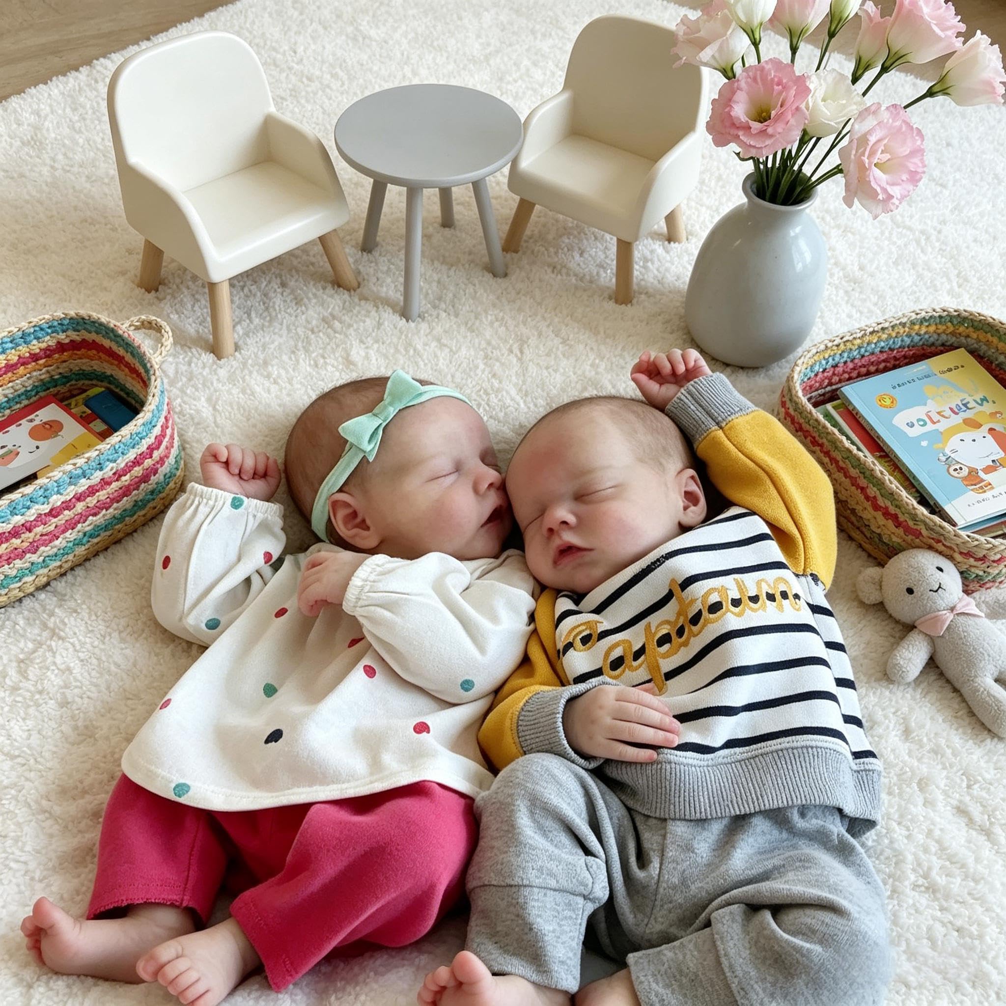 Realistyczne lalki Reborn Baby Dolls Twins Girl and Boy 45 cm prawdziwe życie laleczka boby, silikonowa lalka na całe ciało, realistyczne noworodki, bliźniaki, lalki z akcesoriami do zabawek