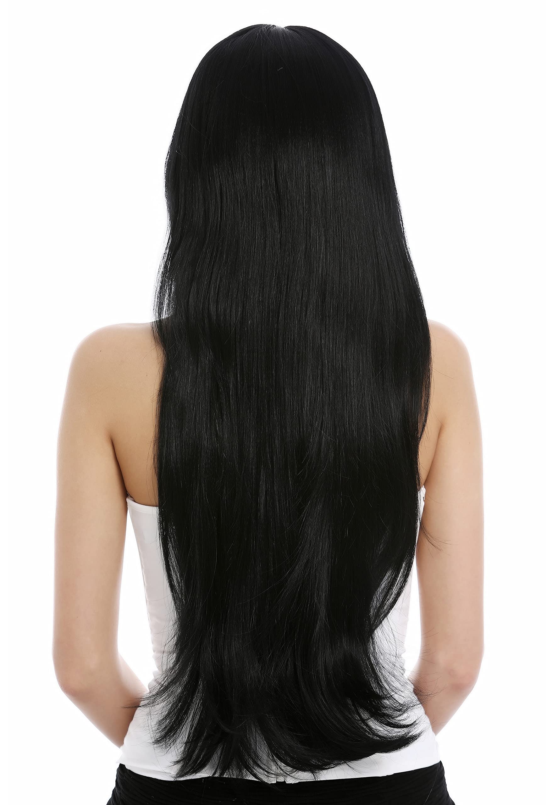 WIG ME UP - VK-43-1 Lady wig very long layered sleek straight fringe black, black (1) - Image 4