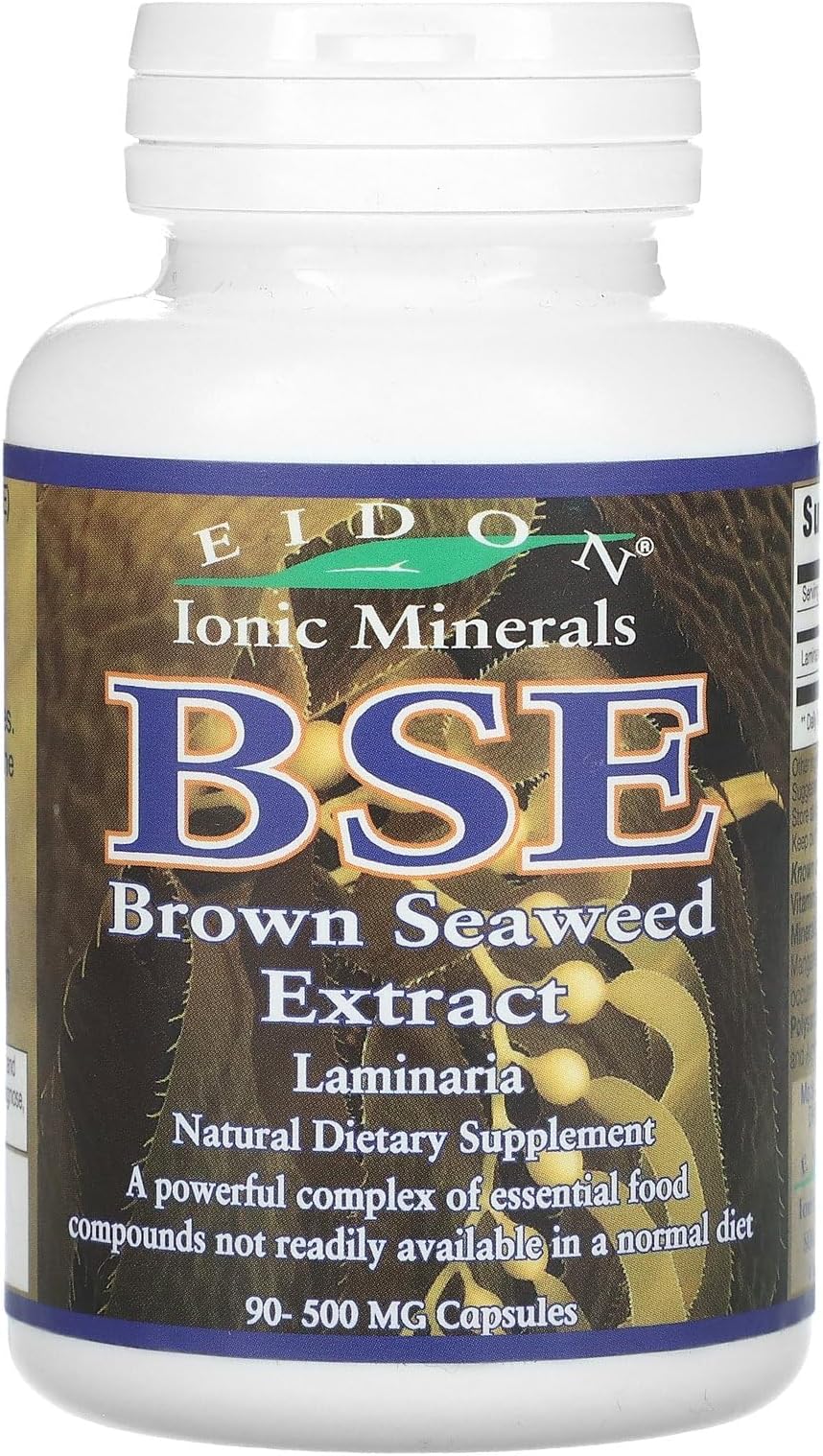 Eidon Ionic Minerals BSE (Brown Seaweed Extract), 500 mg, 90 Capsules, Supplements
