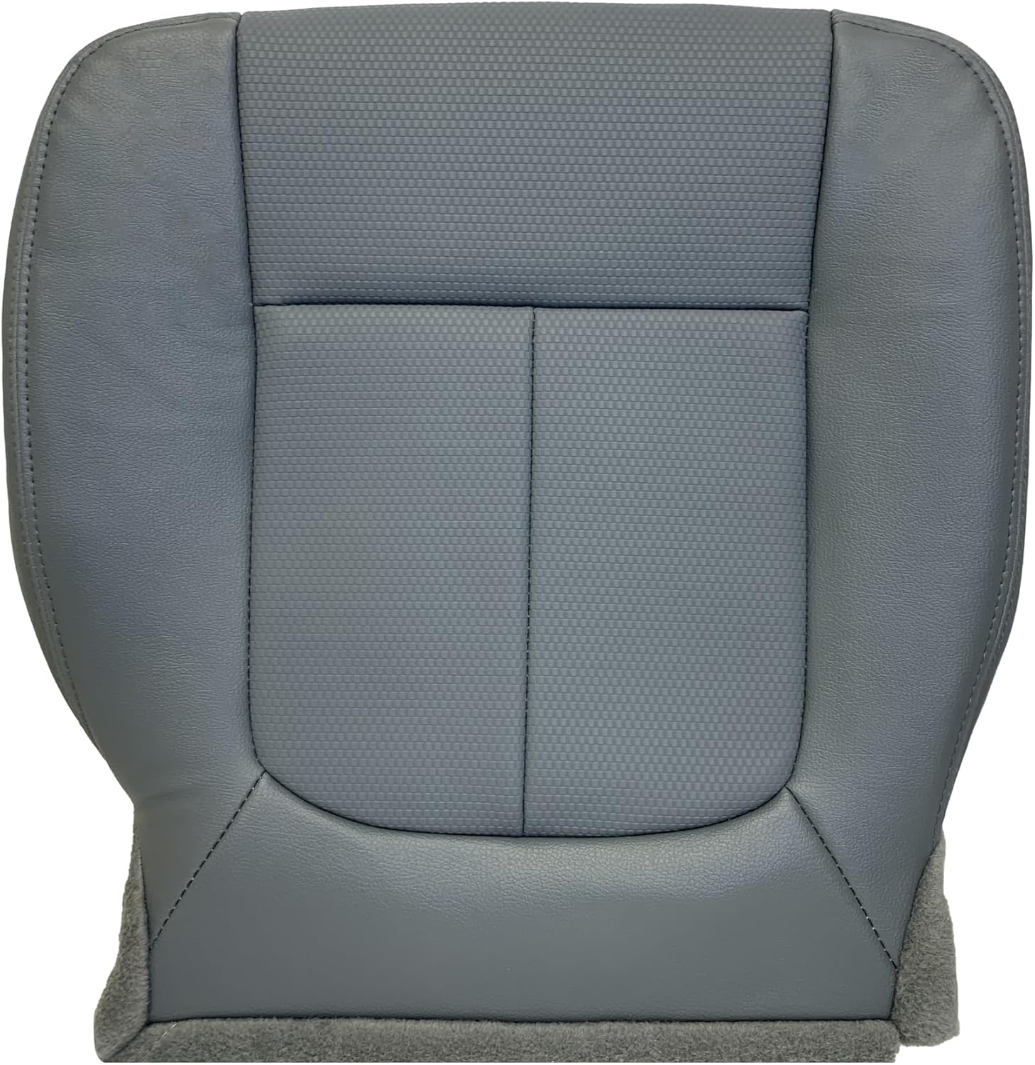 Auto Seat Replacement, Compatible with 2011 2012 2013 2014 2015 2016 Ford F250 F350 F450 Work Truck XL Replacement Driver Bottom Vinyl Seat Cover (Synthetic Leather Gray)