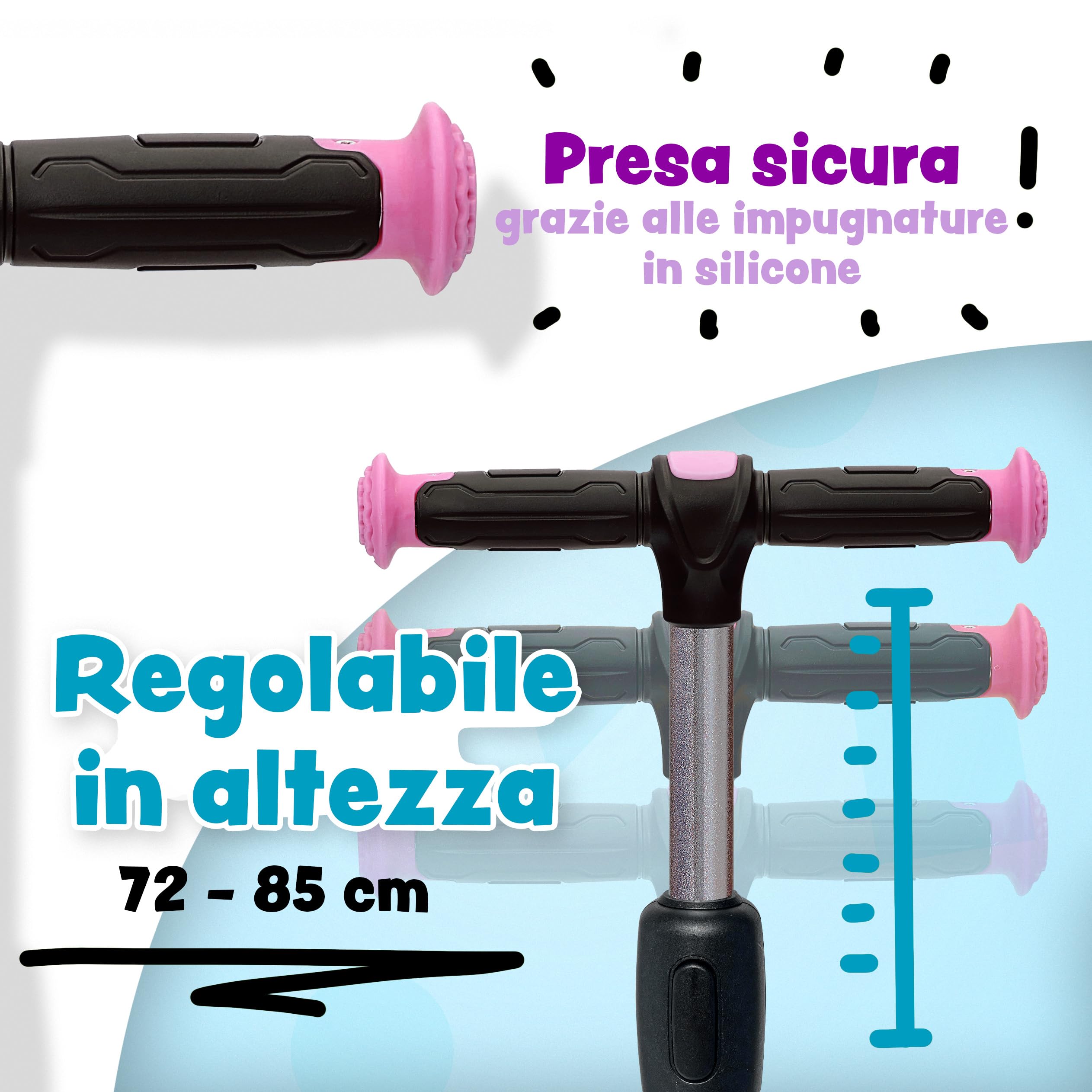 Apollo Monopattino KidsPro 4 | Monopattino Bambino e bambina 3 Ruote | Piegevole e regolabile in Altezza | Monopattino Bambino e bambina 3 anni in su con Ruote LED