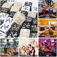 Vista 7 de Juego de 48 dados MTG para contadores de fichas, Magic The Gathering Glitter Sparkle, Loyalty Starry Marble D6 Cube compatible con MTG, CCG