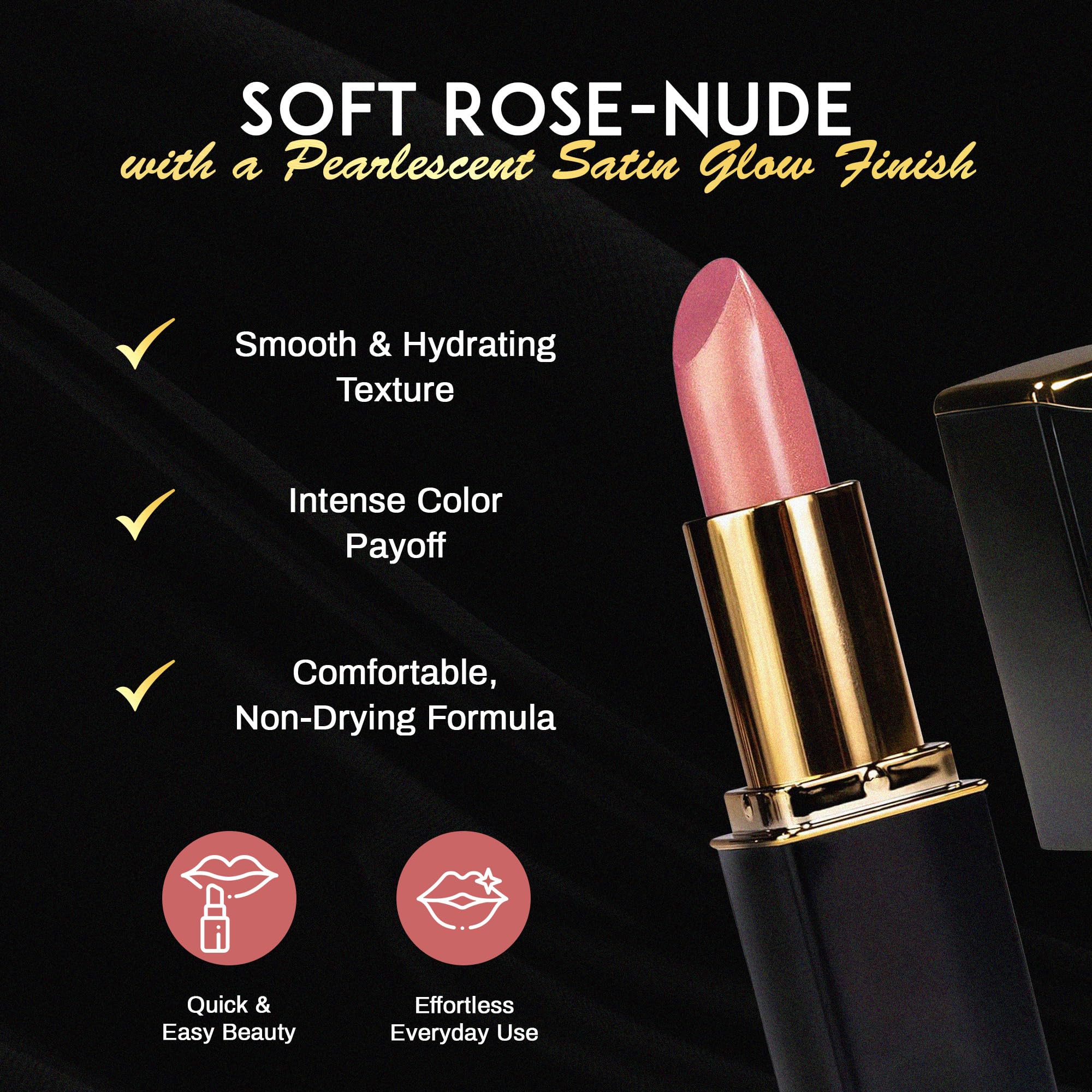 L 'paige Diseñador Lipstick L38 Champán, all-natural, Aloevera, duraderos Hidratante