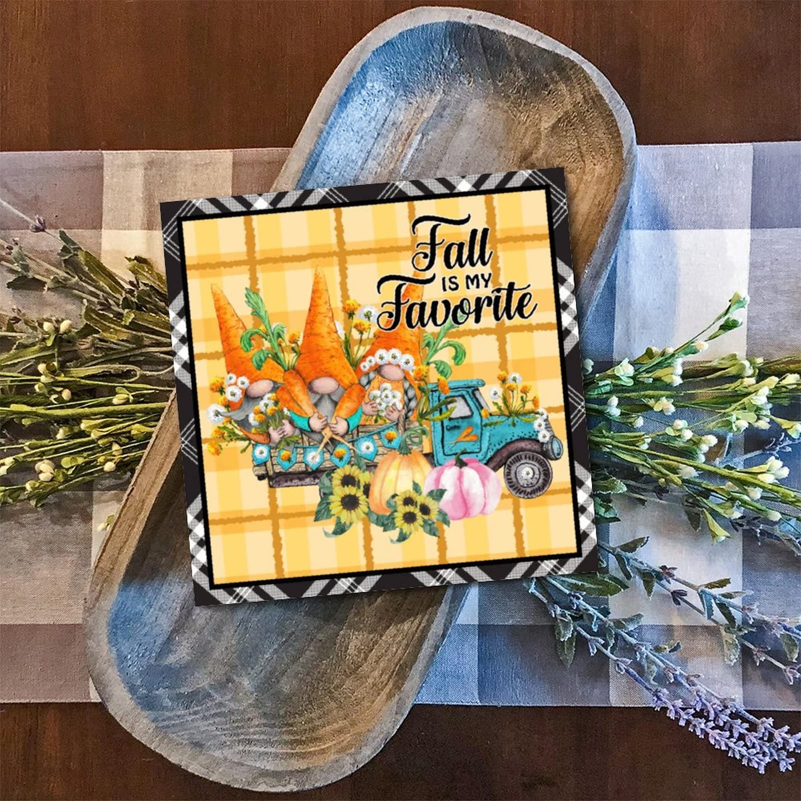 Décoration murale d'automne en bois avec tournesol pour réchauffer la classe