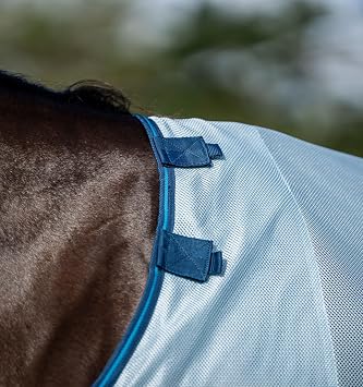 Horseware Amigo Bug Buster Fly Sheet - Azure Blue/Navy & Electric Blue, 78 inches