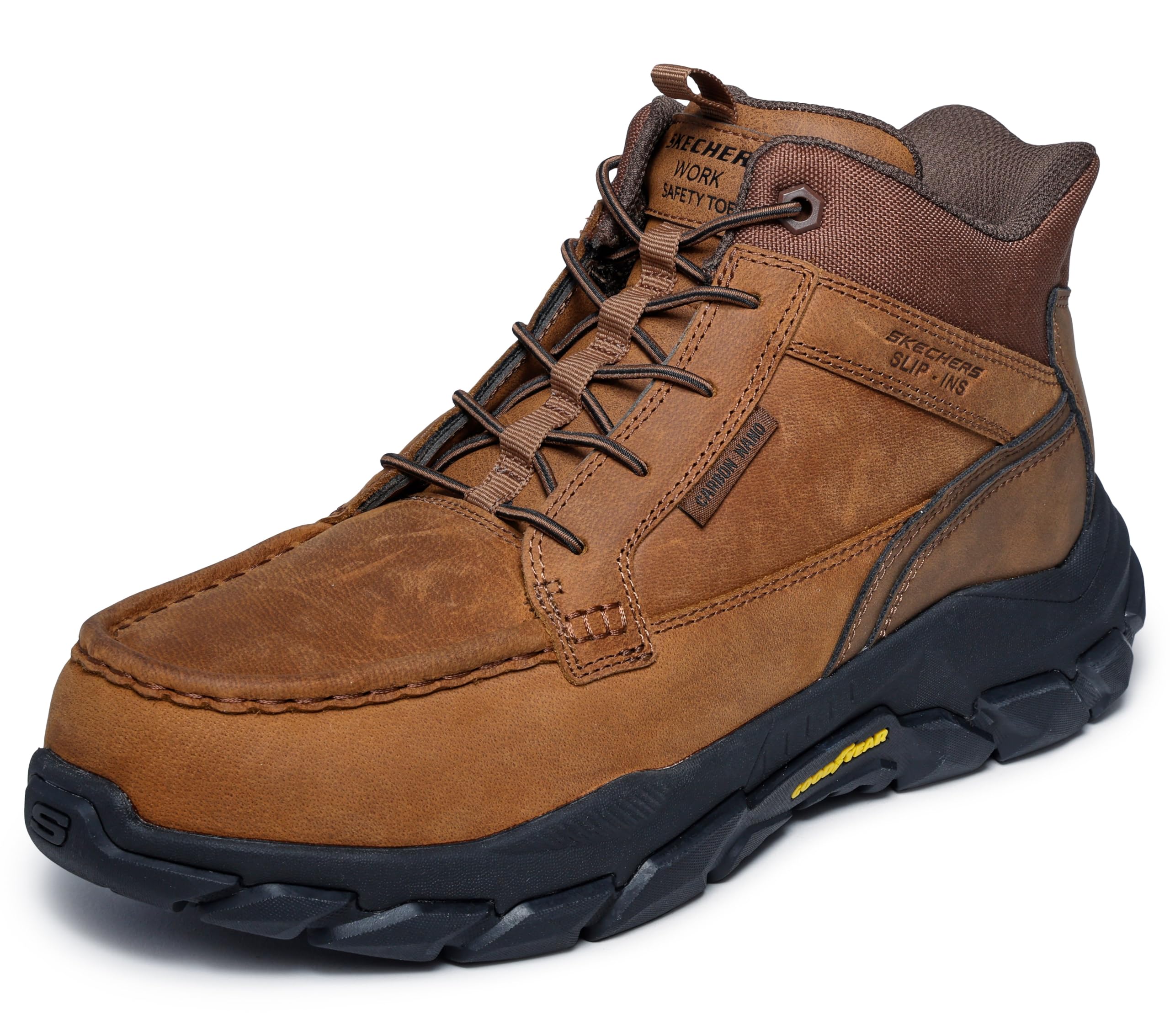Skechers Men's Santoro Moc Toe Hands Free Slip Ins Boots