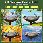 Bird Bath Copper Disk, 99.99% Pure Copper Bird Bath Cleaner, Triple-Point Support, All-Season Water Cleaber for Outdoor Bird Baths & Bowls (1 Pcs)