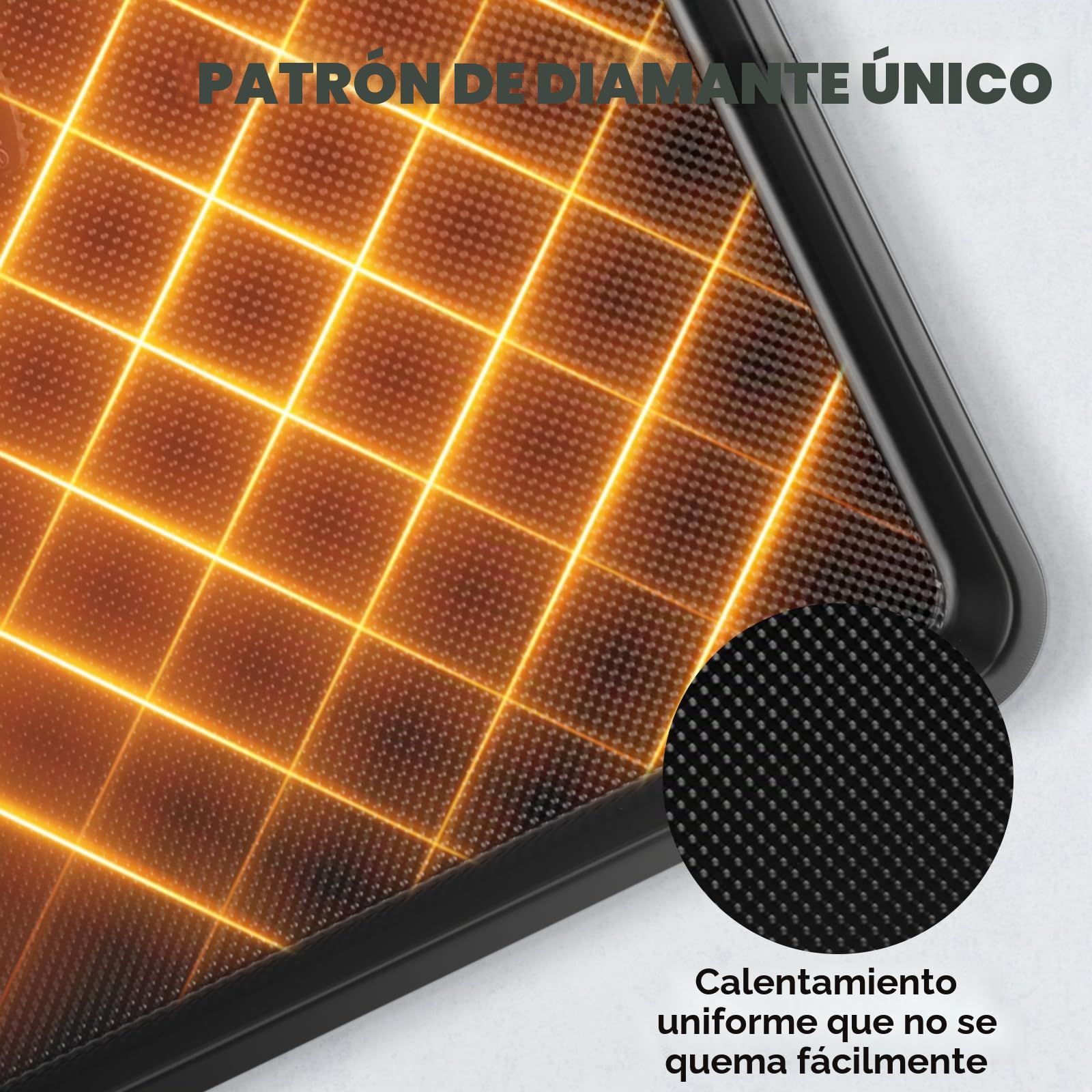 Fire More 2 Pack Bandejas de Horno de Acero al Carbono, 32,6 x 22,8 x 2,5 cm Bandejas para Hornear con Revestimiento Antiadherente, Fáciles de Limpiar