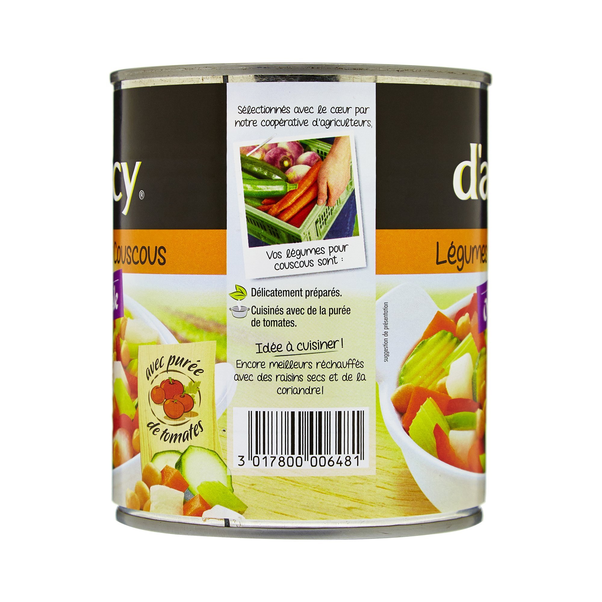 d'aucy Légumes Cuisinés Pour Couscous 800 g - Lot de 6